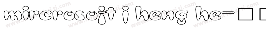 mircrosoft j heng he字体转换